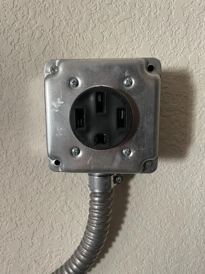 NEMA 14-50 outlet installed for Electrical Panel Upgrade in Euclid